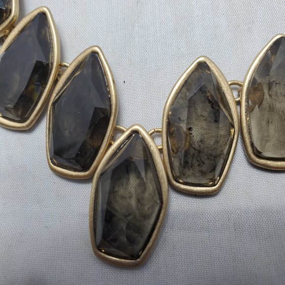 The Sak Women's Natural Stone Pendant Collar Necklace Gold Metal 18 Inch… - Picture 6 of 7